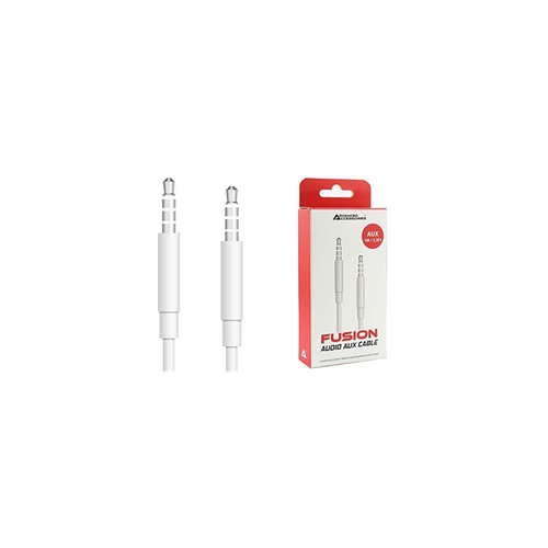 Advanced Accessories Fusion Audio Aux Cable 3.5mm-White MRM01855